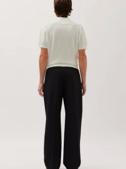Studio Seidensticker Herren Strick Polo - Regular Fit in ecru