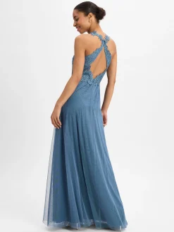 Suddenly Princess Damen Abendkleid in blau - Länge: lang