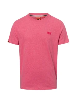 Superdry Herren T-Shirt in pink ecru - Ärmel: kurzarm