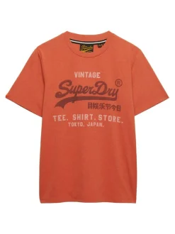 Superdry Herren T-Shirt in rot - Ausschnitt: Rundhals