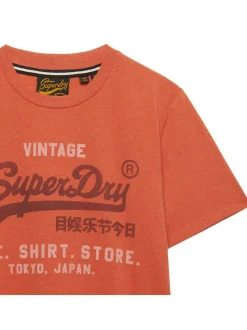 Superdry Herren T-Shirt in rot - Ausschnitt: Rundhals