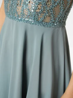 Swing Damen Abendkleid in hellblau - Länge: midi