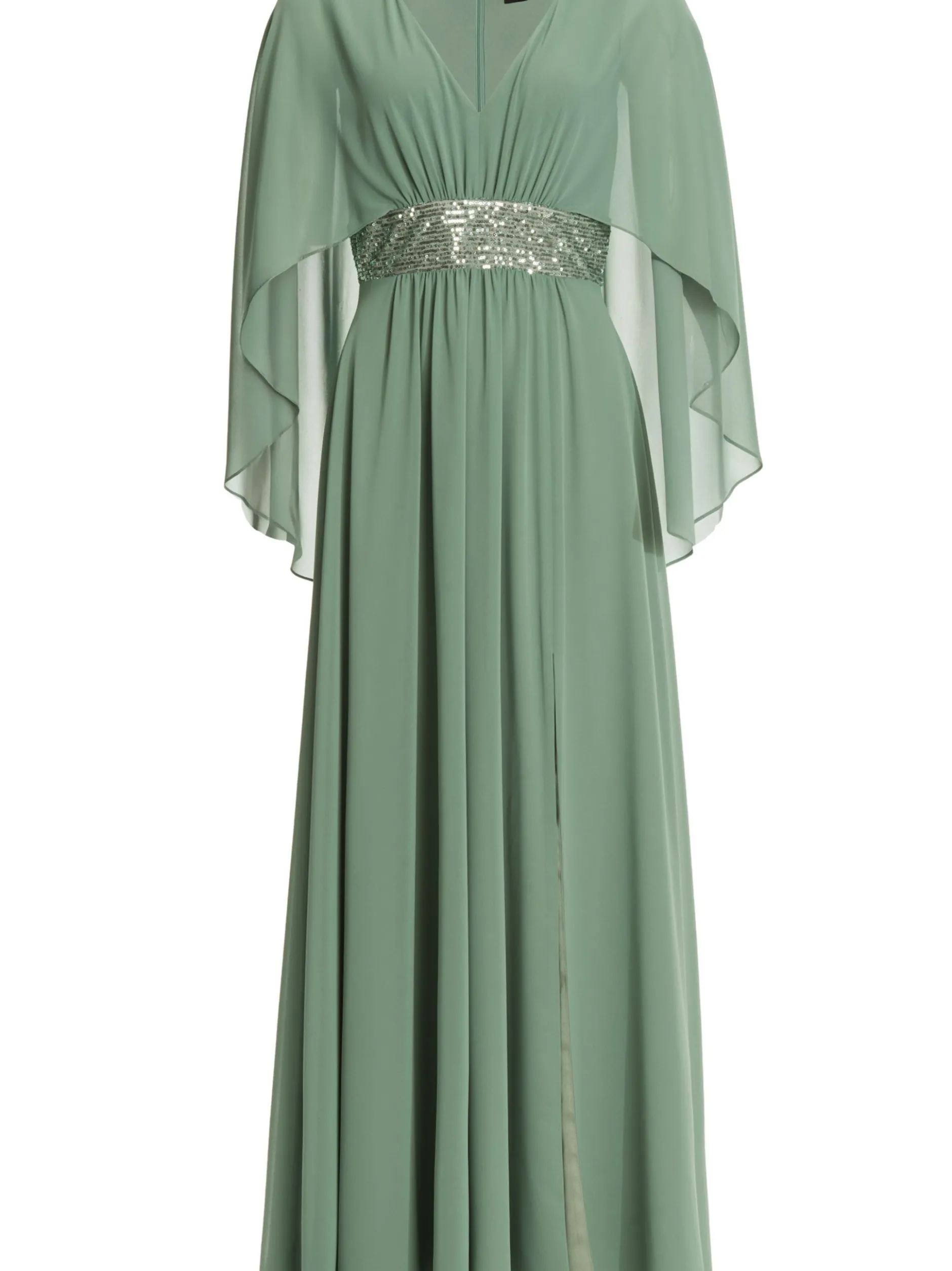 Swing Damen Abendkleid in lind - Ärmel: ohne Arm
