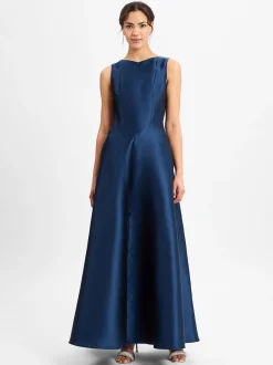 Swing Damen Abendkleid in marine - Ausschnitt: Rundhals