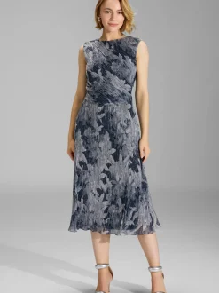 Swing Damen Abendkleid in marine silber - Länge: lang