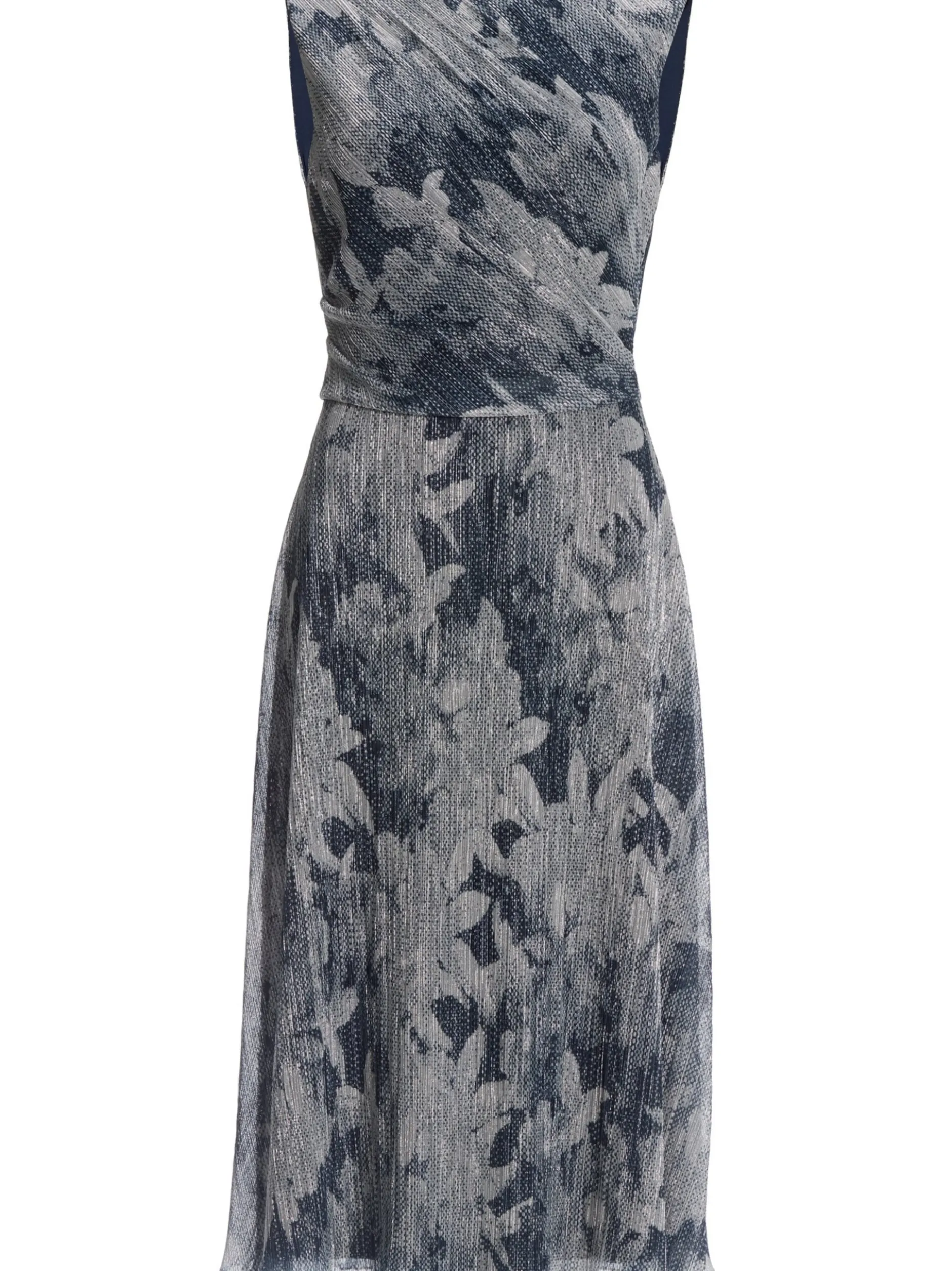 Swing Damen Abendkleid in marine silber - Länge: lang