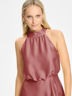 Swing Damen Abendkleid in rosenholz - Ärmel: ohne Arm