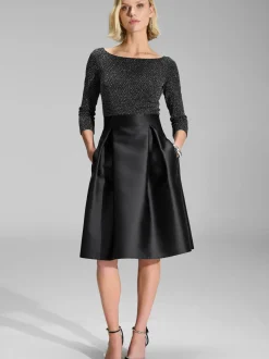Swing Damen Cocktailkleid in schwarz silber