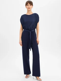 Swing Damen Jumpsuit in marine - Ärmel: ohne Arm