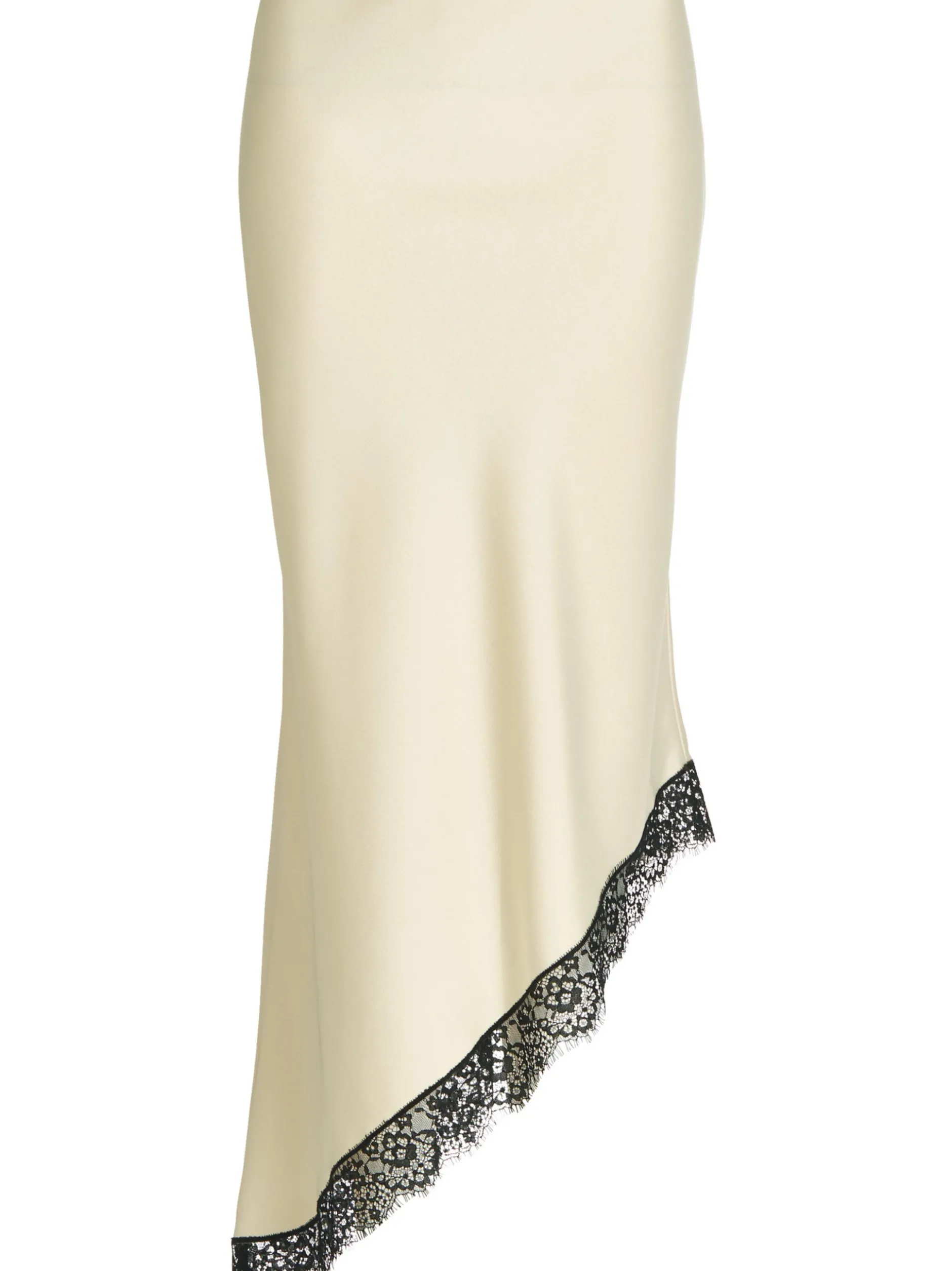 Swing Damen Satinrock in beige - Länge: midi