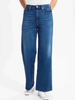 Tommy Jeans Damen Jeans - Claire High Wide in dark stone