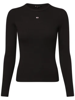 Tommy Jeans Damen Langarmshirt in schwarz