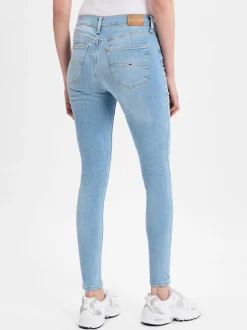 Tommy Jeans Damen Skinny-Jeans - Nora in light stone