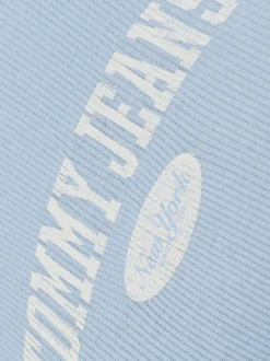 Tommy Jeans Damen T-Shirt in hellblau - Ärmel: kurzarm