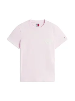 Tommy Jeans Damen T-Shirt in rosa - Ausschnitt: Rundhals