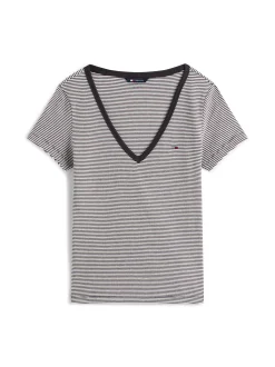 Tommy Jeans Damen T-Shirt in schwarz weiß