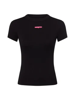 Tommy Jeans Damen T-Shirt in schwarz - Ärmel: extra kurz