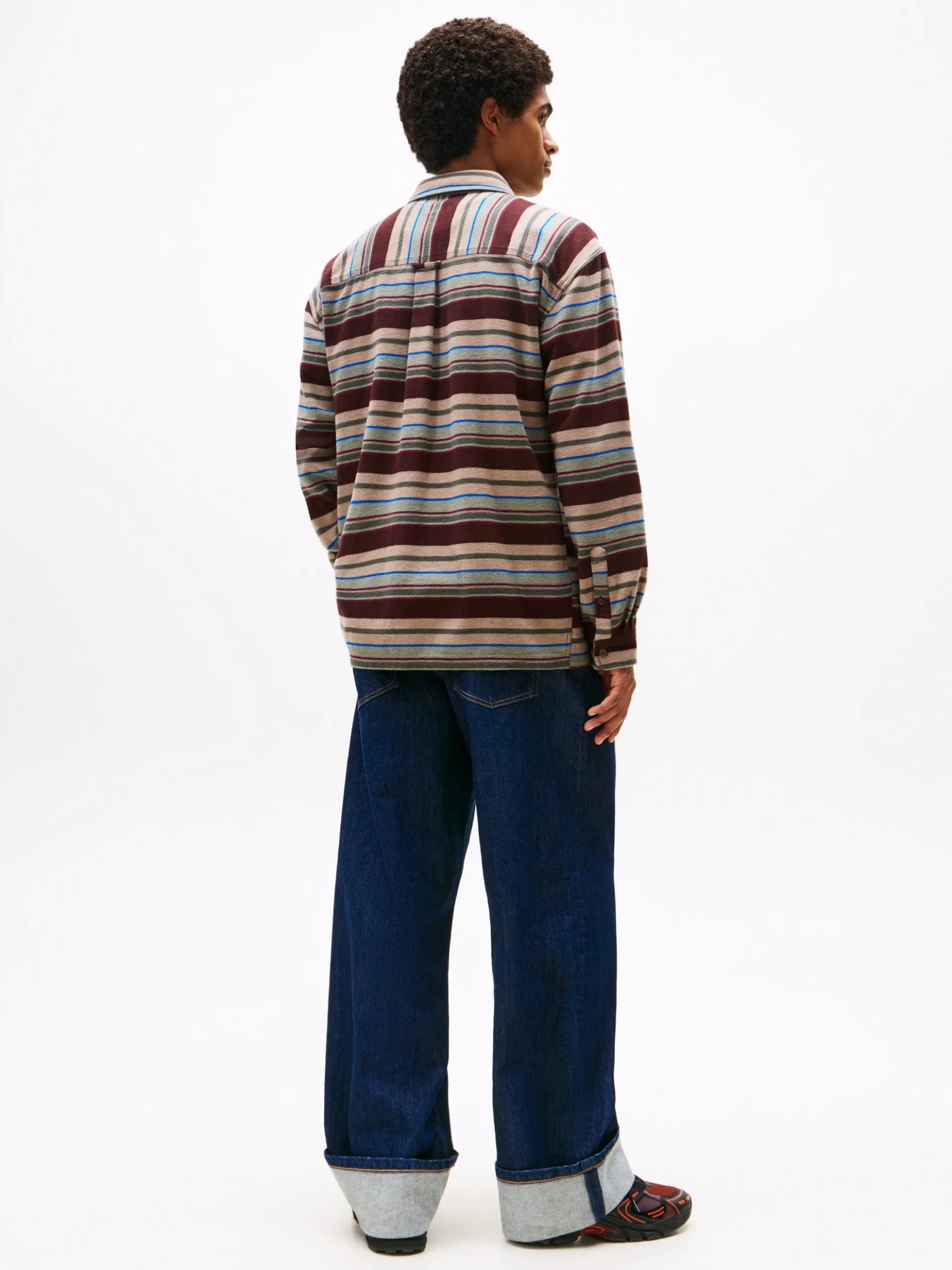 Tommy Jeans Herren Flanellhemd in mocca lind