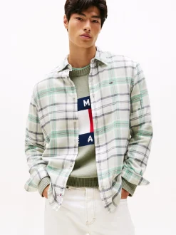 Tommy Jeans Herren Freizeithemd in lind grau