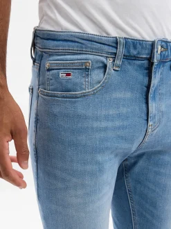 Tommy Jeans Herren Jeans in light stone - Länge: lang