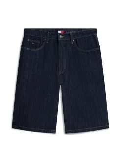 Tommy Jeans Herren Jeans-Shorts mit Leinen-Anteil - Theo in blue stone