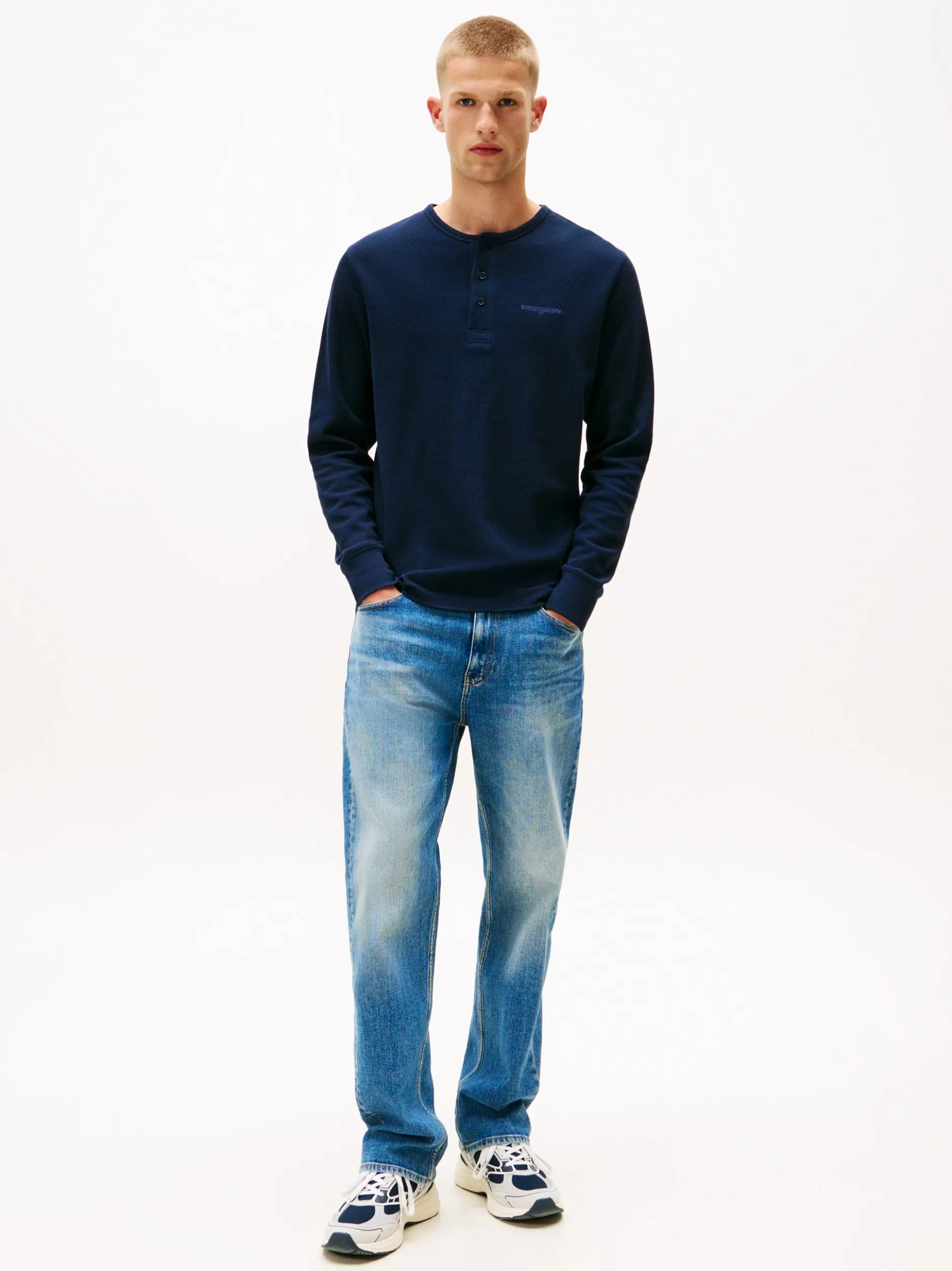 Tommy Jeans Herren Langarmshirt in marine