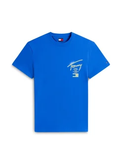 Tommy Jeans Herren T-Shirt in blau limone