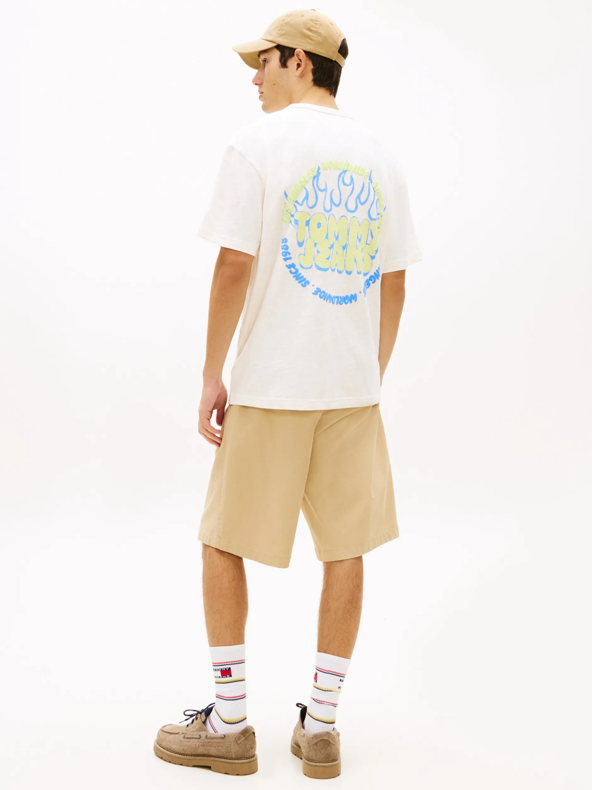 Tommy Jeans Herren T-Shirt in beige mehrfarbig
