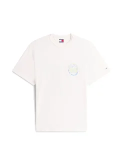 Tommy Jeans Herren T-Shirt in beige mehrfarbig