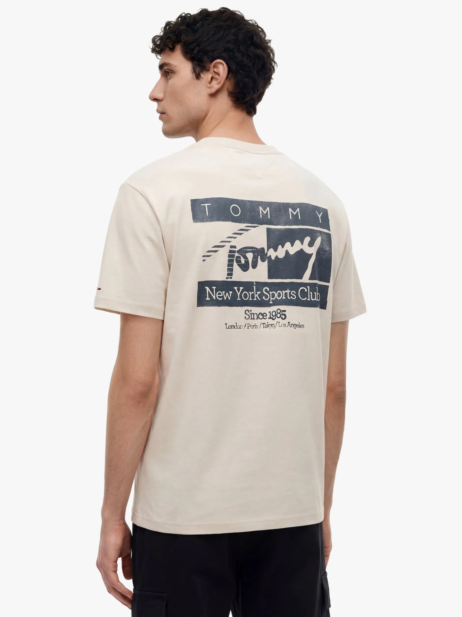 Tommy Jeans Herren T-Shirt in beige - Ärmel: kurzarm