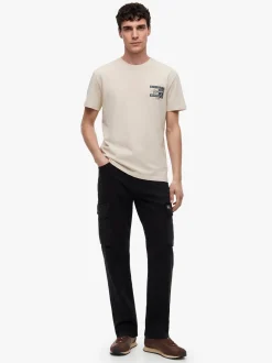 Tommy Jeans Herren T-Shirt in beige - Ärmel: kurzarm