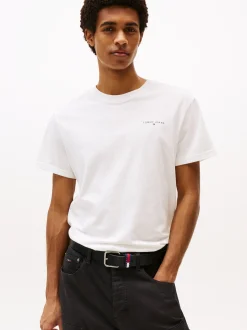 Tommy Jeans Herren T-Shirt in ecru - Ärmel: kurzarm