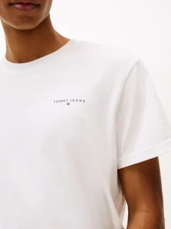 Tommy Jeans Herren T-Shirt in ecru - Ärmel: kurzarm