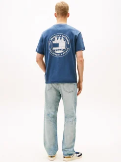 Tommy Jeans Herren T-Shirt in indigo weiß