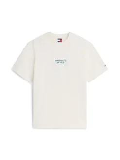 Tommy Jeans Herren T-Shirt in sand - Ärmel: kurzarm