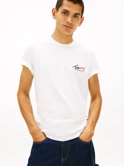 Tommy Jeans Herren T-Shirt in weiß - Ärmel: kurzarm