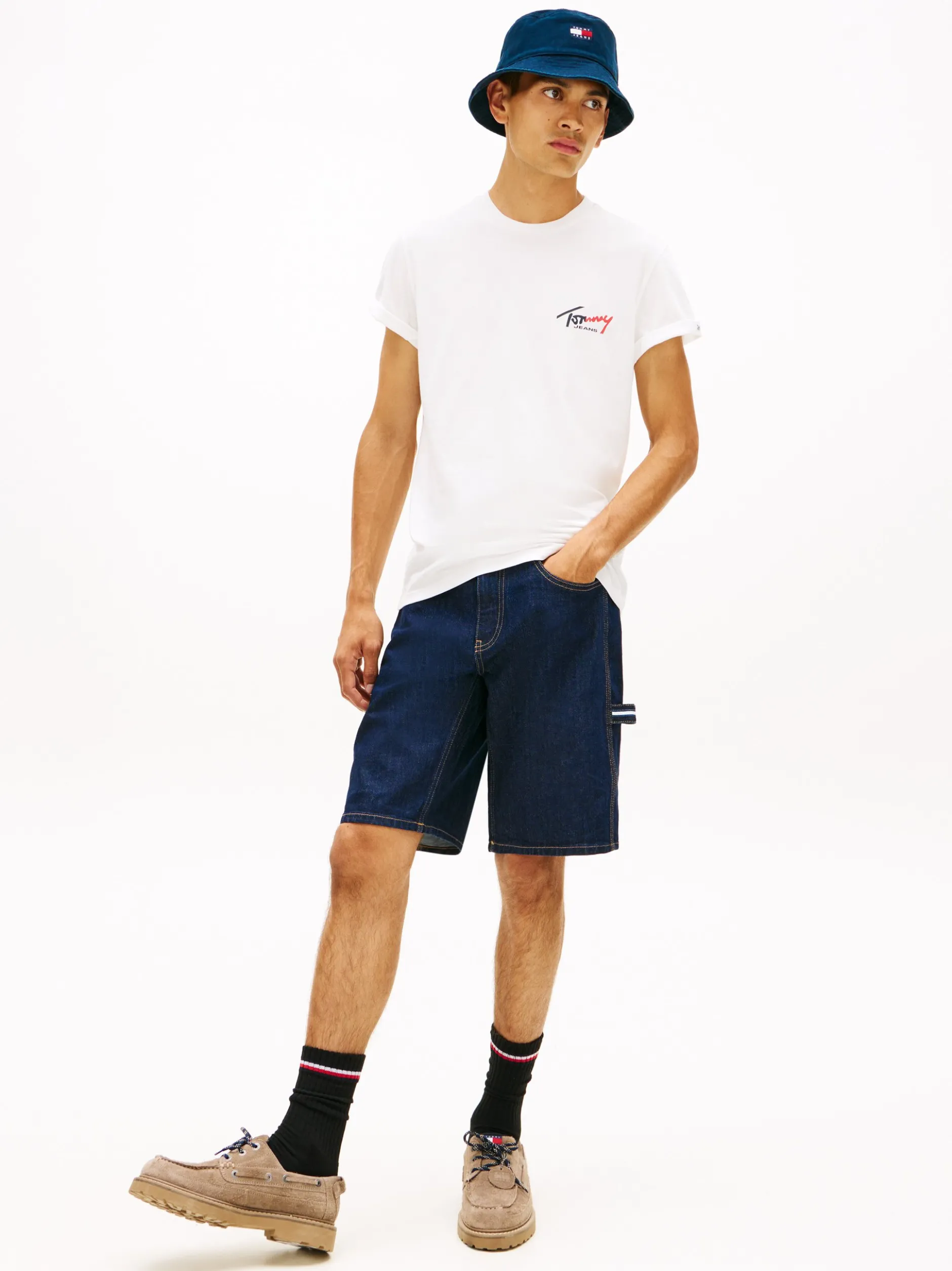 Tommy Jeans Herren T-Shirt in weiß - Ärmel: kurzarm