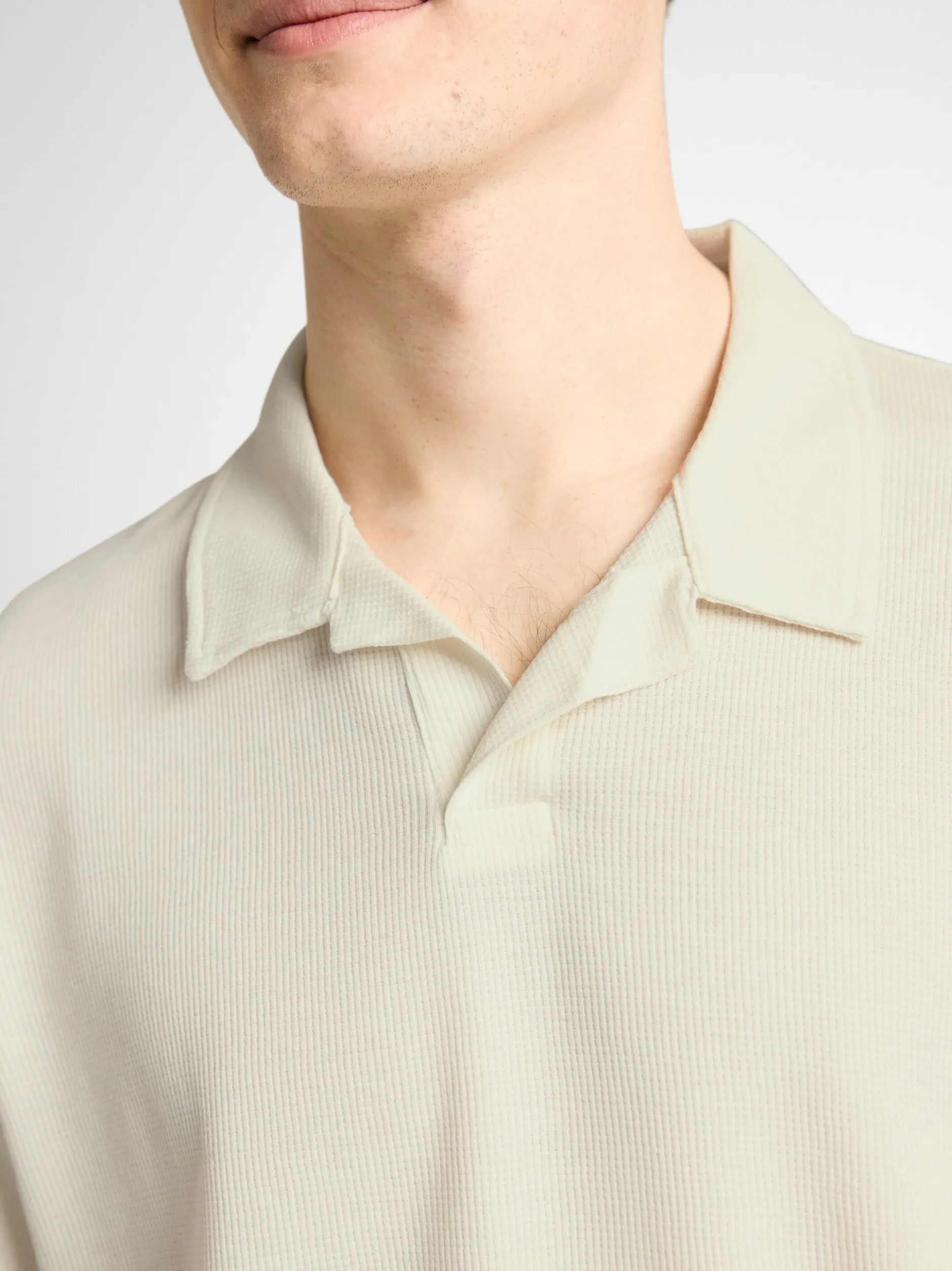 Tom Tailor Denim Herren Poloshirt in ecru