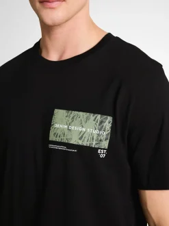 Tom Tailor Denim Herren T-Shirt in schwarz