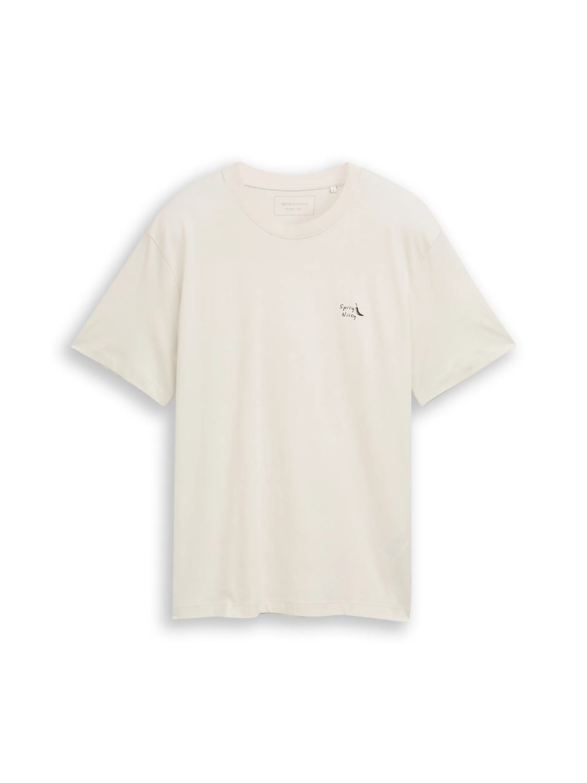 Tom Tailor Denim Herren T-Shirt in ecru - Ärmel: kurzarm