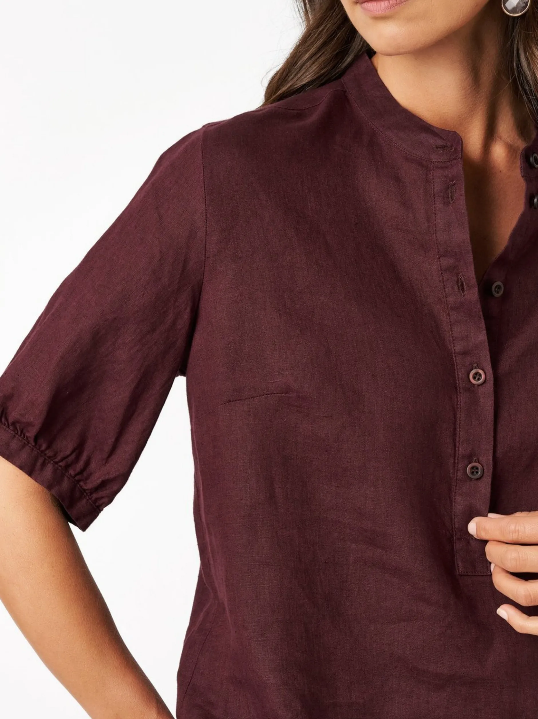 TONI Damen Bluse - Alis in lila - Ausschnitt: Kent