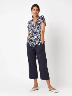 TONI Damen Bluse - Amba in blau - Ärmel: kurzarm