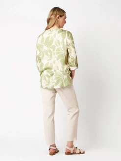 TONI Damen Bluse - Bella in grün beige - Ärmel: 3/4 Arm