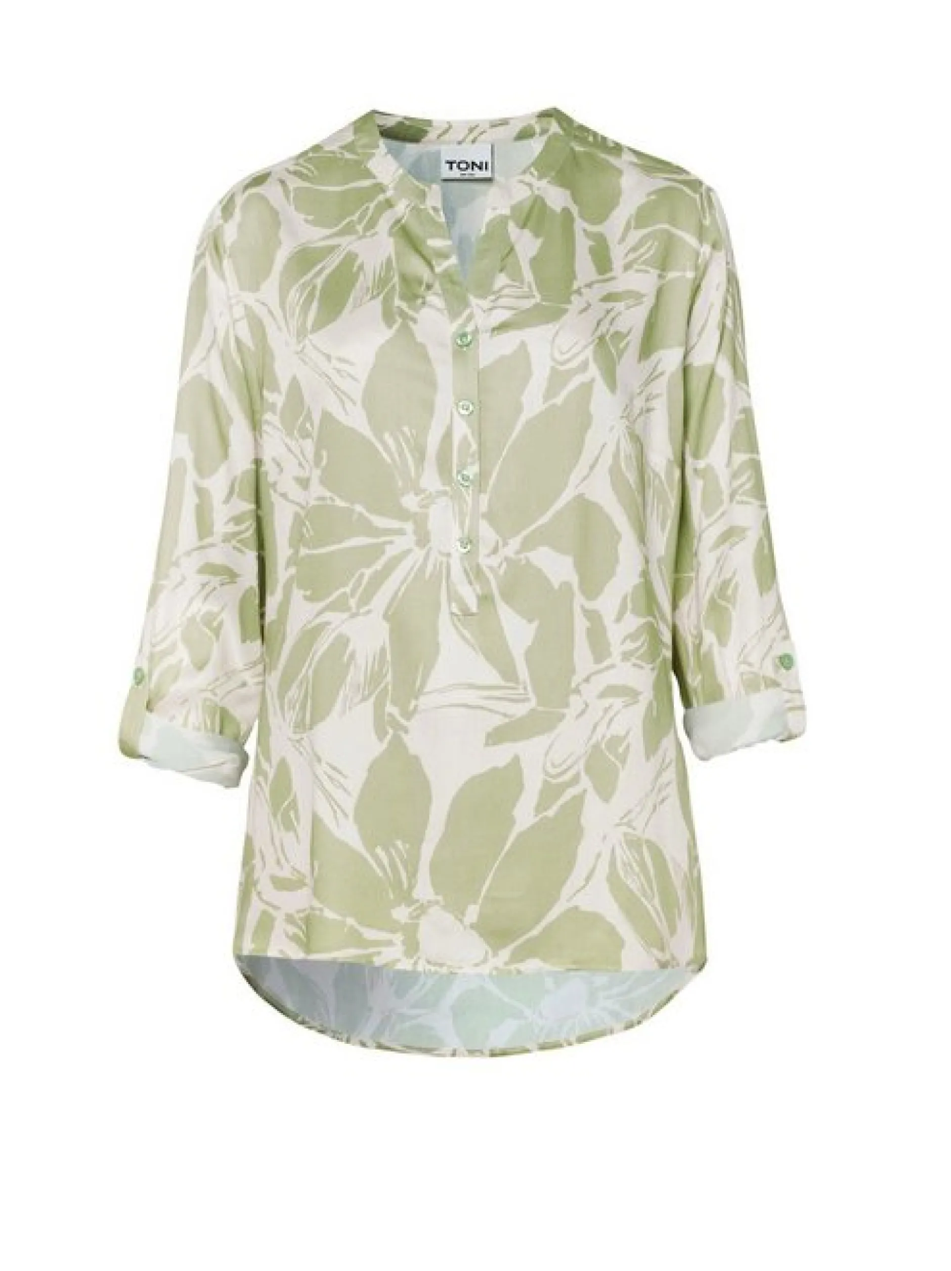 TONI Damen Bluse - Bella in grün beige - Ärmel: 3/4 Arm