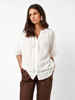 TONI Damen Bluse - Conni in weiß - Ausschnitt: Rundhals