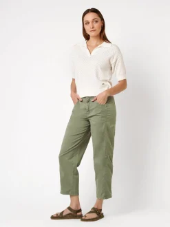 TONI Damen Hose - Liv Barrel in khaki - Länge: mittel