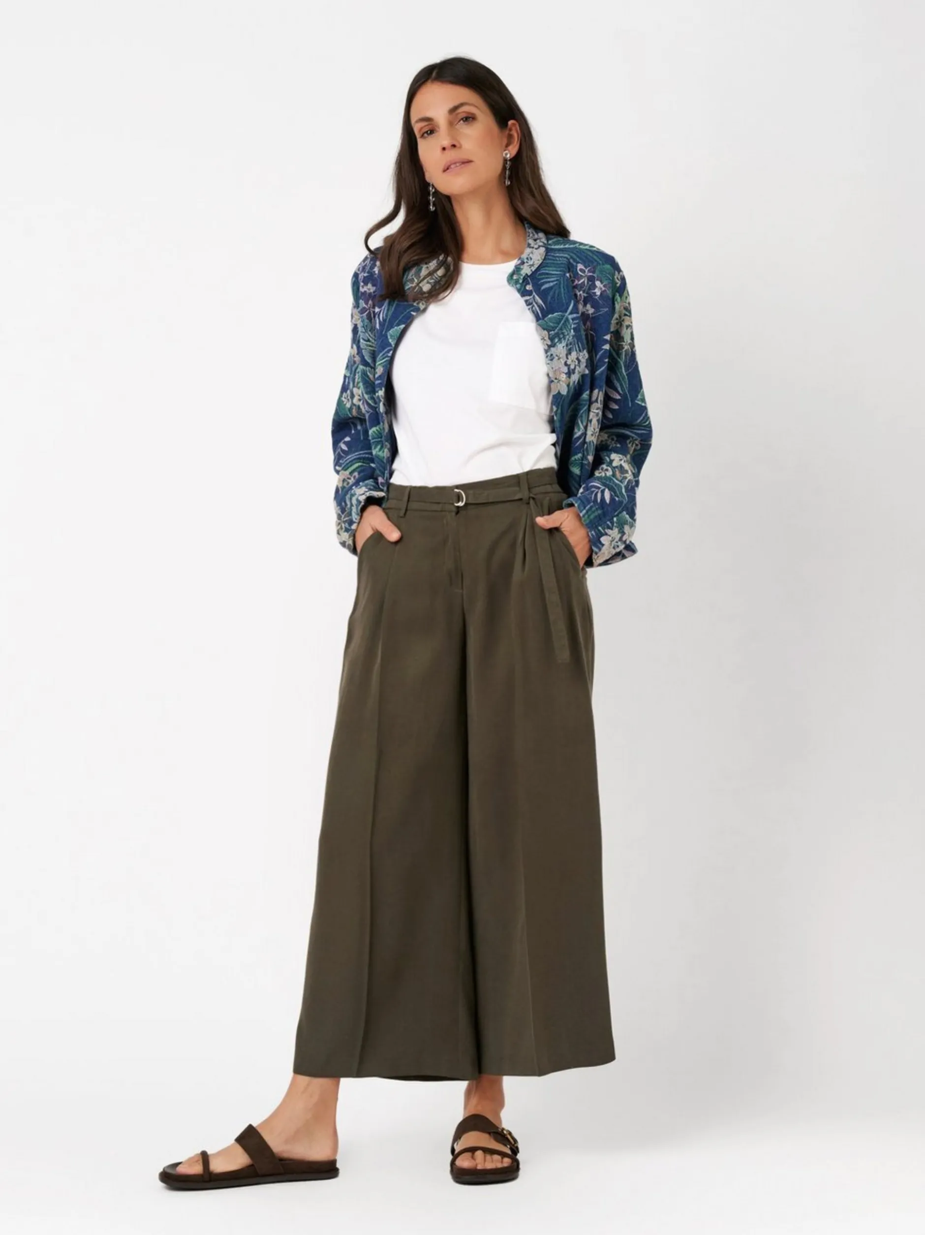 TONI Damen Hose - Luisa Culotte in khaki - Länge: mittel