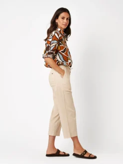 TONI Damen Hose - Pia 3/4 in beige - Länge: mittel