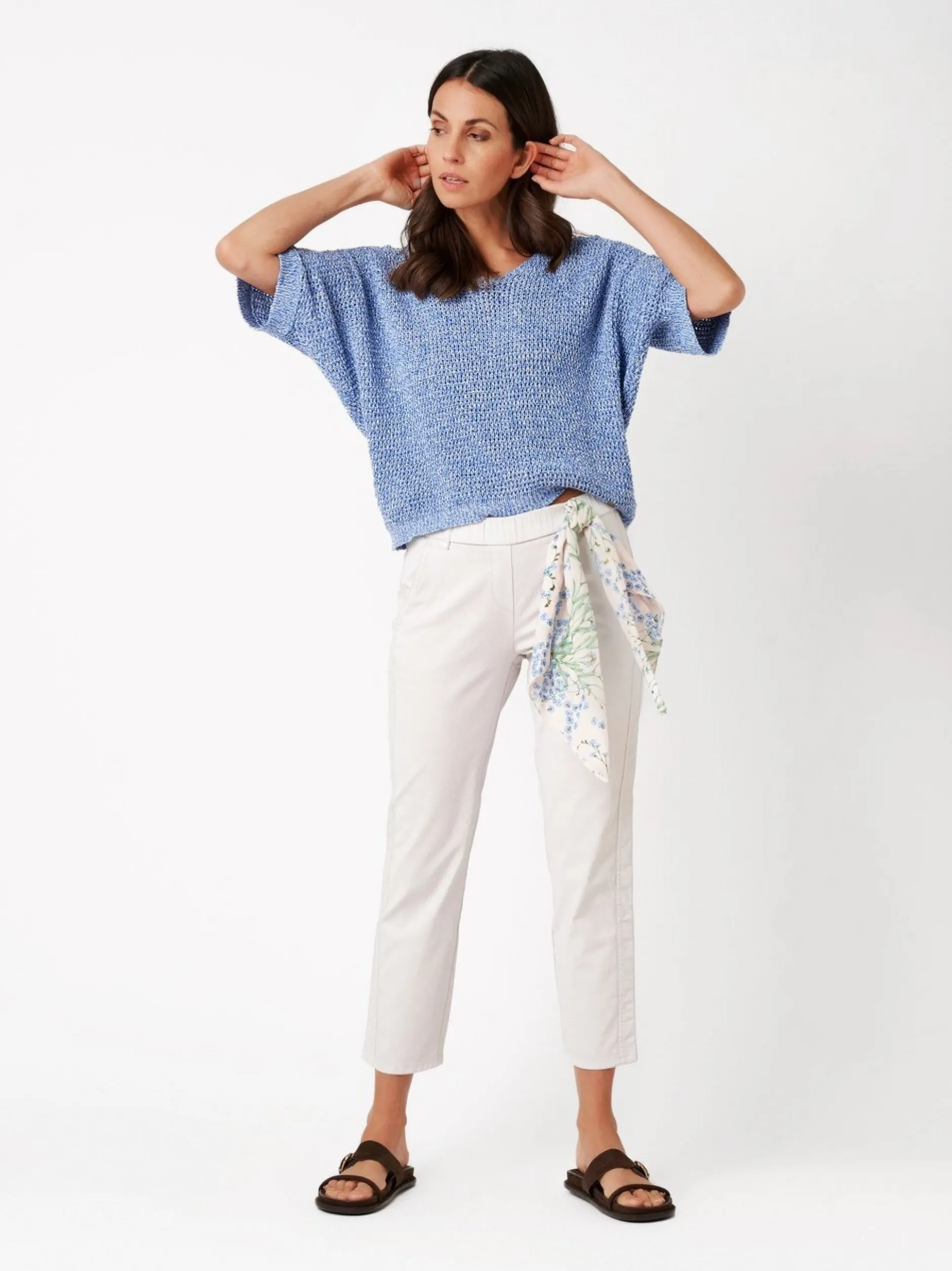 TONI Damen Hose - Sue 7/8 in grau - Länge: mittel