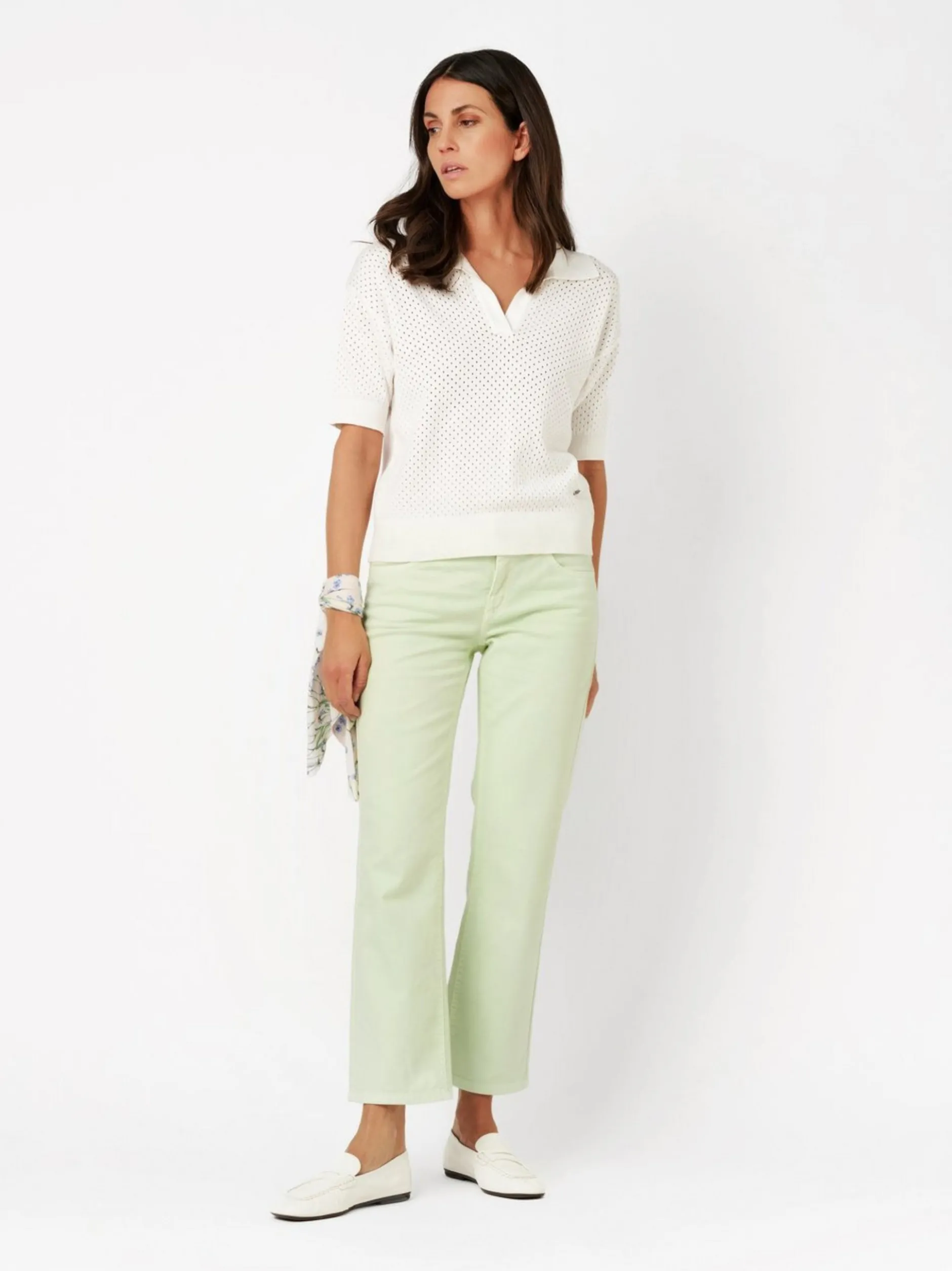 TONI Damen Jeans - Ella 7/8 in grün - Länge: mittel